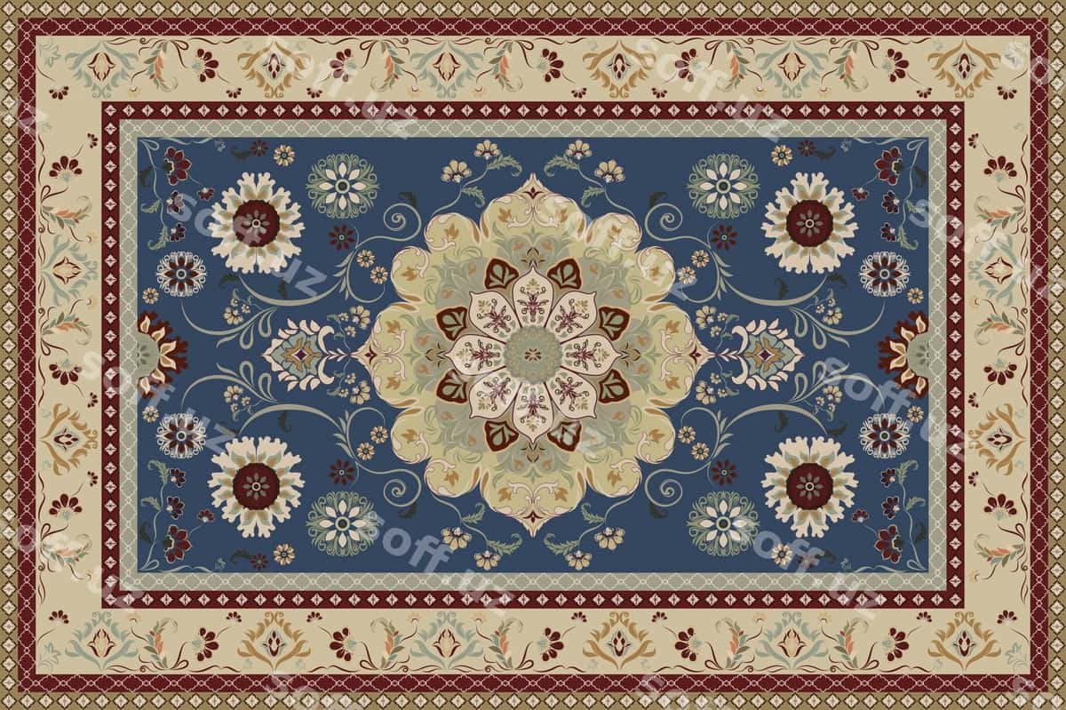 Naqshinkor gulli gilam dizayni | Elegant floral rug design 1