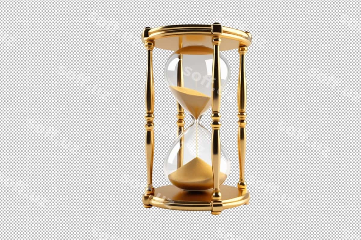Chiroyli soat qutisi o'tpash to'plari bilan | Elegant hourglass with golden sands 1