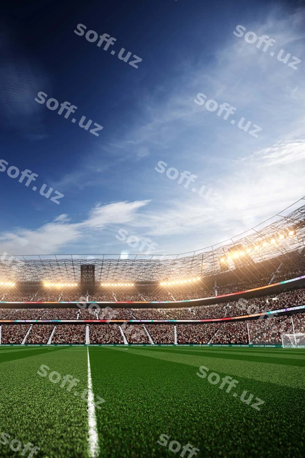 Muxlislar bilan bo'm-bo'sh futbol stadioni | Empty soccer stadium with fans 1