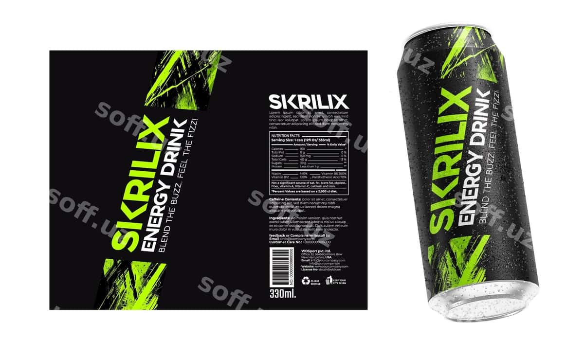 Energiya ichimligi premium qadoqlash | Energy drink premium packaging 1