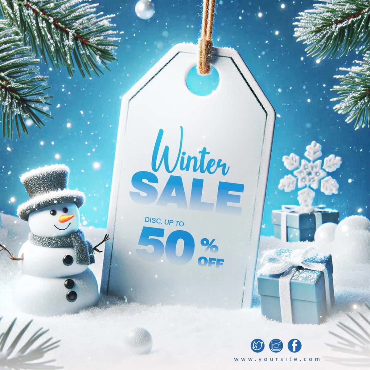 Oldida qor odam bilan qor odam | Snowman with snowman front it 1