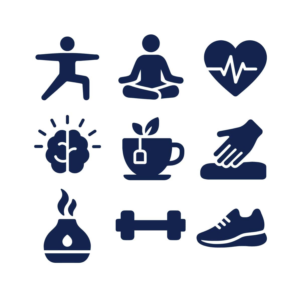 Salomatlik salomatlik piktogrammalari | Wellness health icons 1