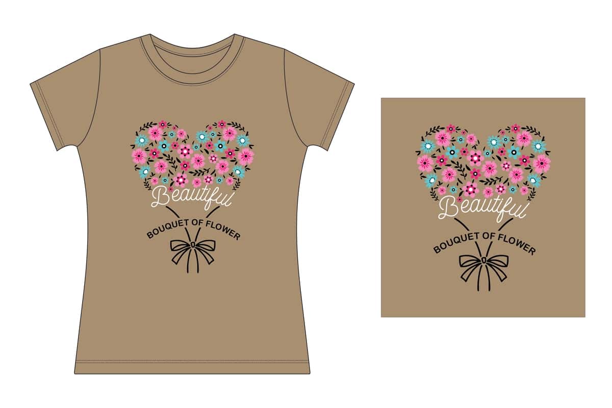 Chiroyli guldasta guldastasi zamonaviy tipografiya dizayn grafikasi | Beautiful bouquet flowermodern stylish typography design graphic 1
