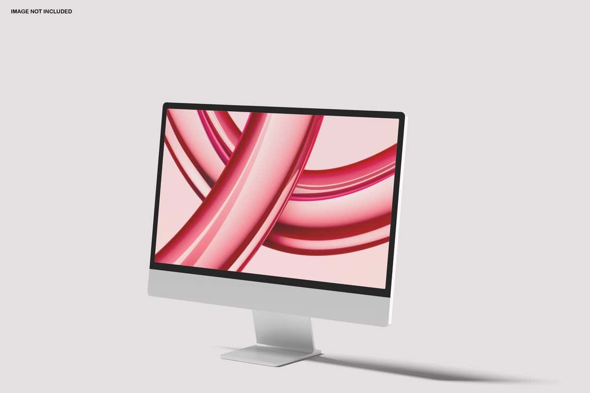 Ish stoli monitor maketi | Desktop monitor mockup 1