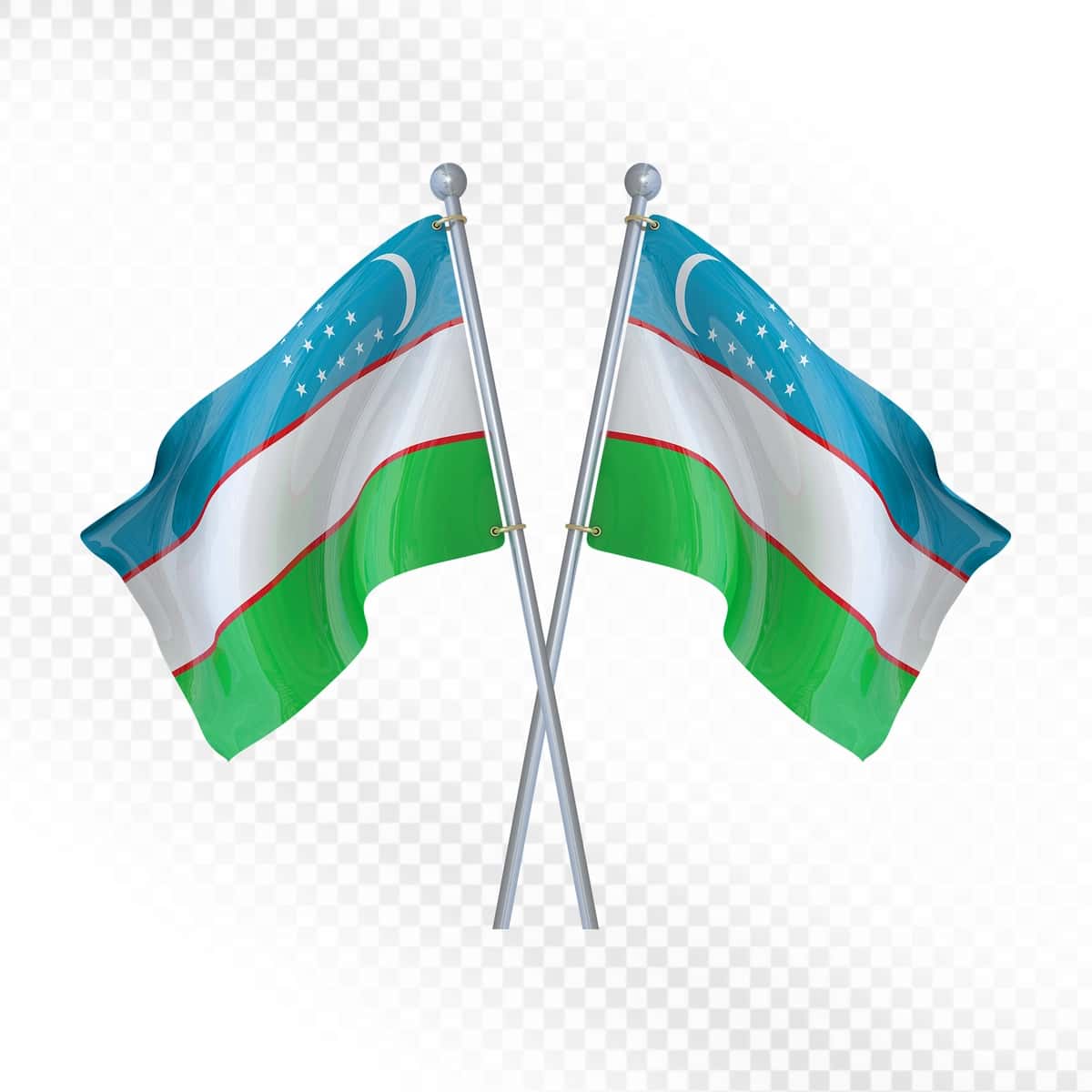 O'zbekiston bayroqlari vatanparvarlik ramzi sifatida mustaqillik ramzi sifatida chizilgan | Uzbekistan flags crossed patriotic symbol independence 1