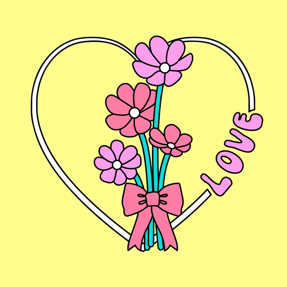 "Sevgi" so'zi bilan yurak chizish | Drawing heart with word love it 1