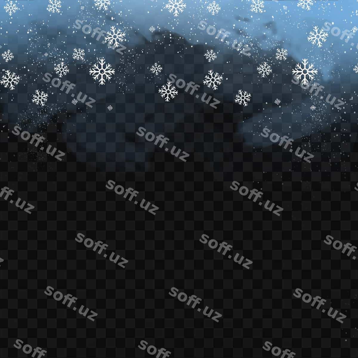 Tushuvchi qor mehrobchalari chempirlamoq | Falling snowflakes frame 1