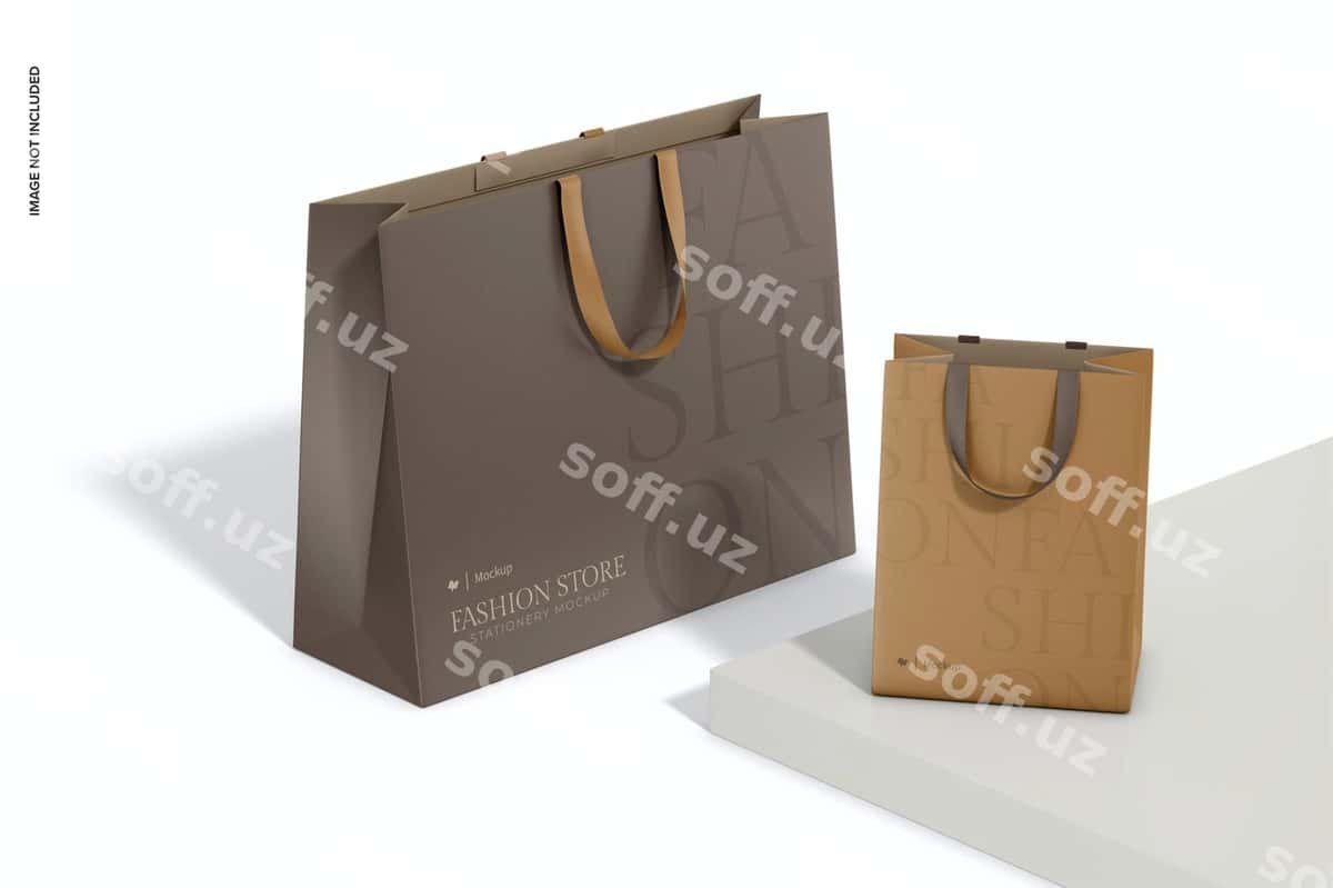 Moda do'konining sumkalari maketi 02 | Fashion store bags mockup 02 1