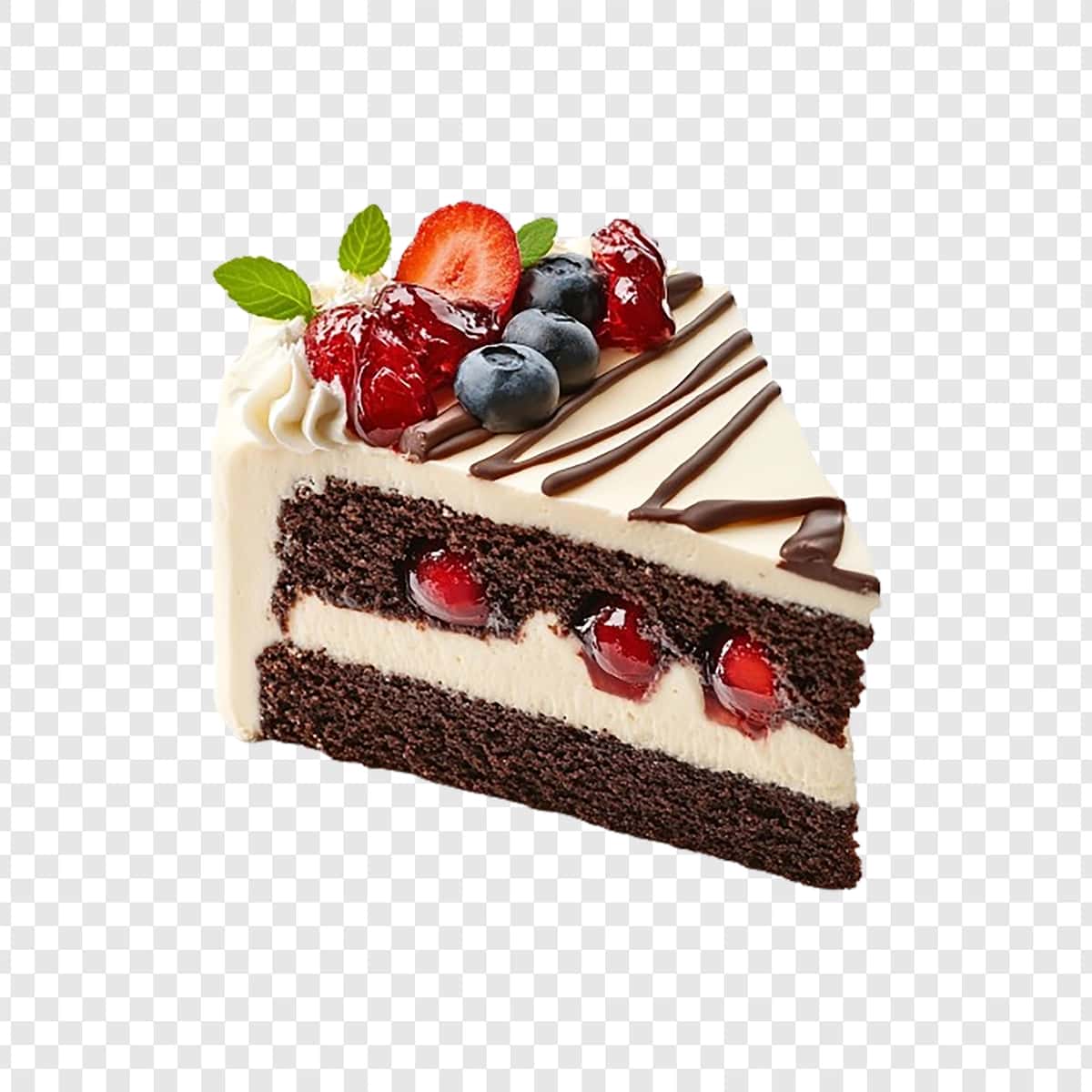 Malinali karapuzli shokoladli kek uni | Chocolate cake with raspberries blackberries it 1