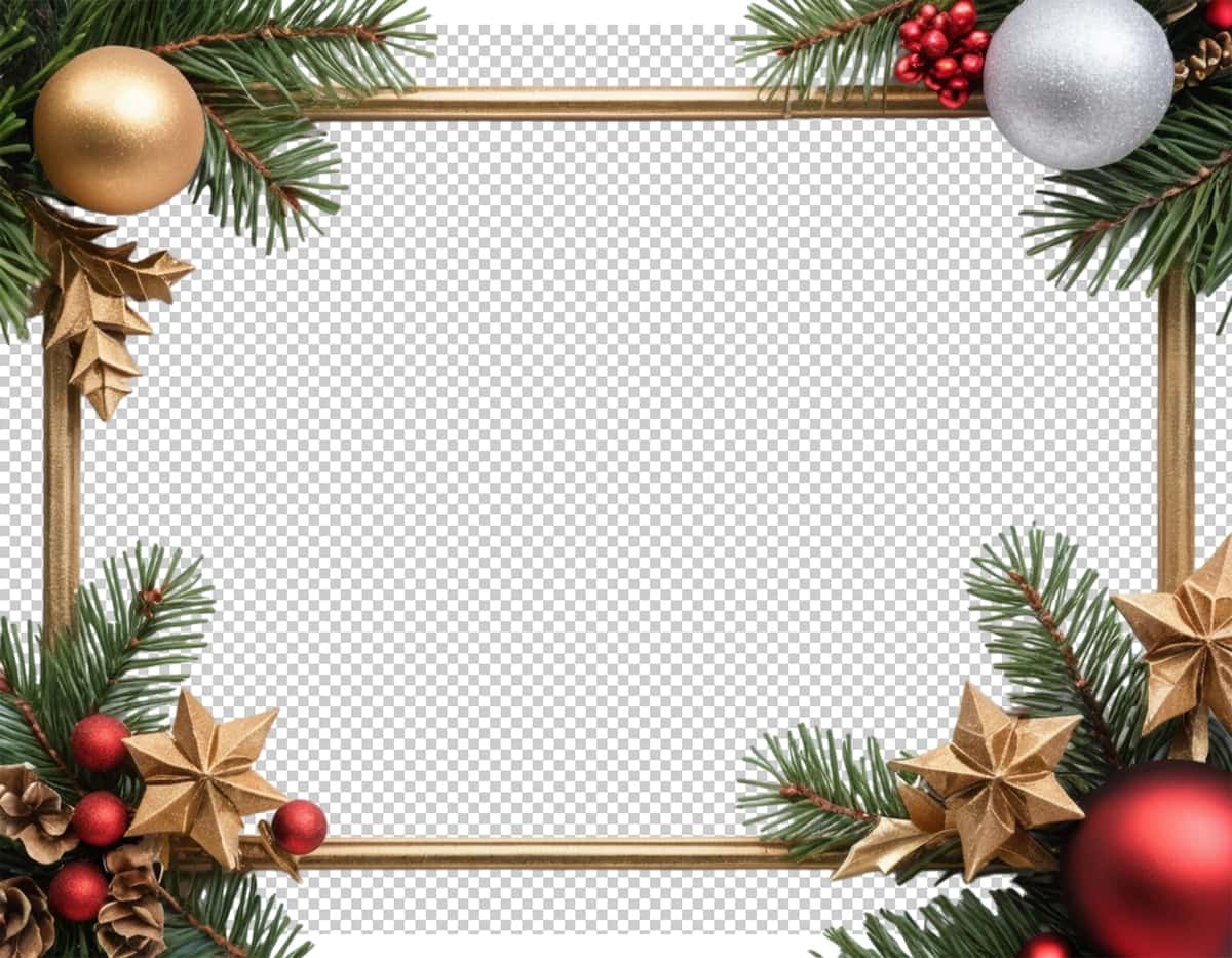 Rojdestvo bezaklari bilan ramka, joy matni bilan ramka | Frame with christmas decorations frame with place text 1