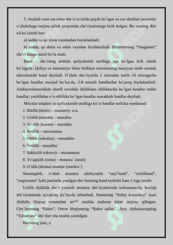Barmoq tizimidagi vaznlar 4