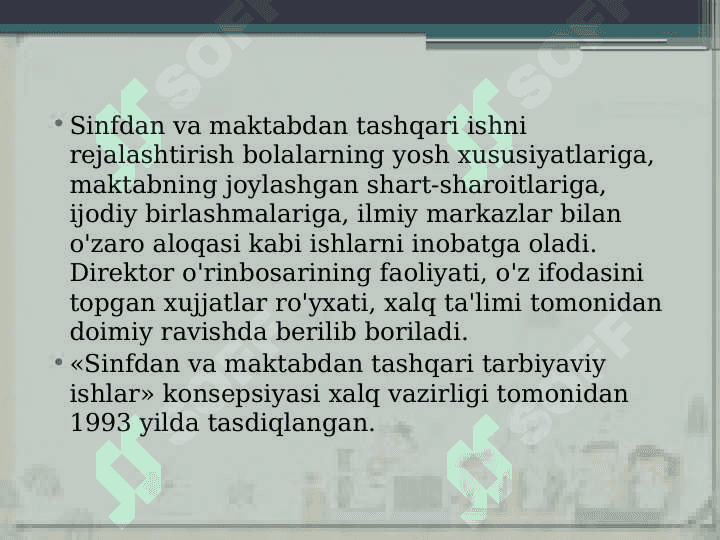Oʻquvchilarning darsdan tashqarida maʼnaviy maʼrifiy ishlarni tashkil etish 5