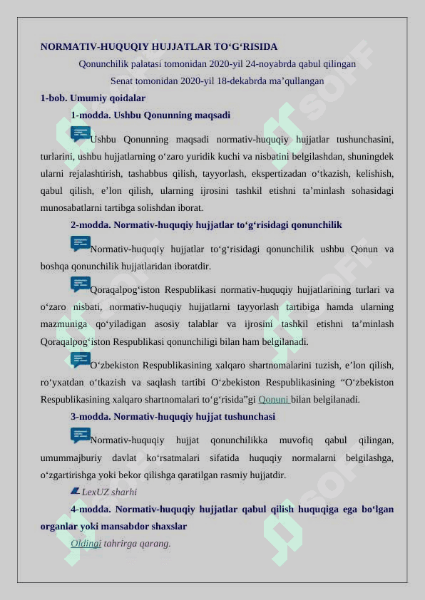 Normativ huquqiy hujjat huquq manbasi 24 8