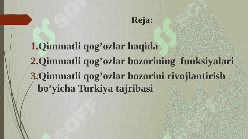 Davlat qimmatli qog‘ozlar bozorini rivojlantirish masalalari. 2