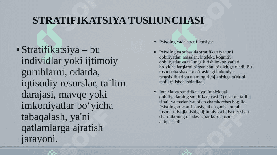 Intellekt psixologiyasi stratifikatsiyasi 3