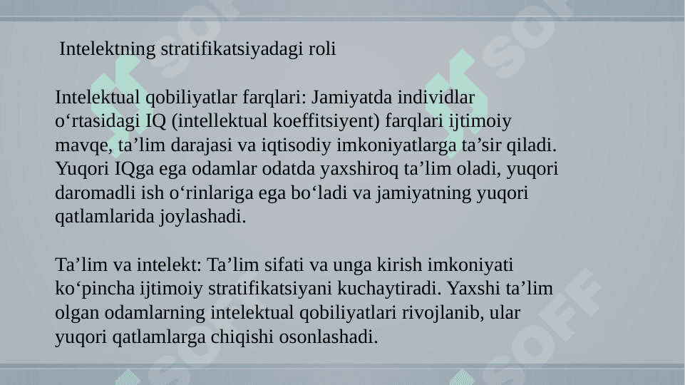 Intellekt psixologiyasi stratifikatsiyasi 7