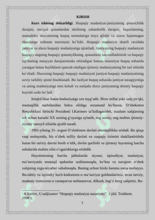 Huquqiy madaniyat - umumiy madaniyatning tarkibiy qismlari 3