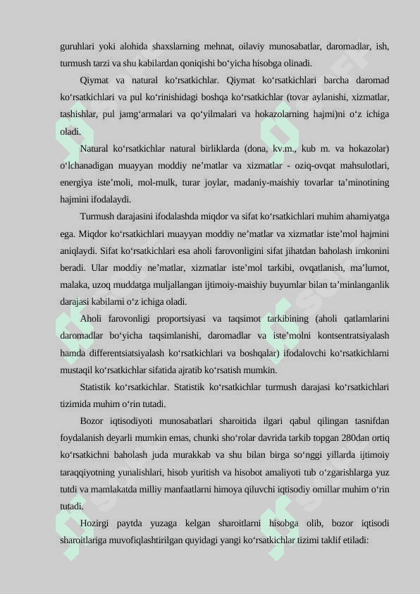 Aholi moddiy ne'matlari va xizmatlarini iste'mol qilish  ko'rsatgichlari 5