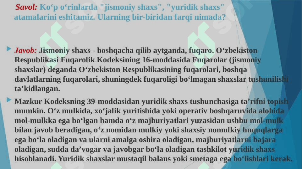 Biznes faoliyatining mulkiy asoslari 4