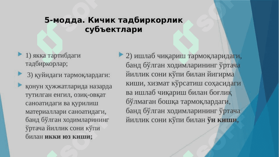 Biznes faoliyatining mulkiy asoslari 8