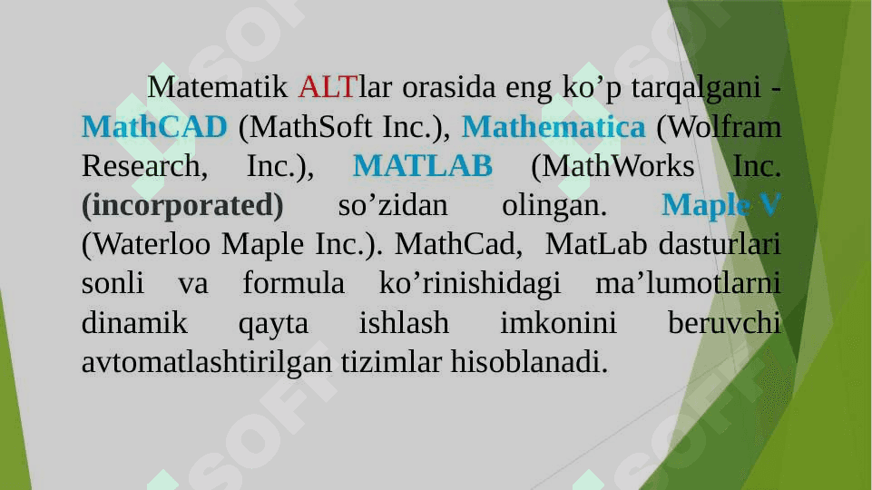 MathCad tizimida ishlash texnologiyalari. Elektr energetikasiga oid masalalarni taxlil usullarini tizimlarda amalga oshirish 4