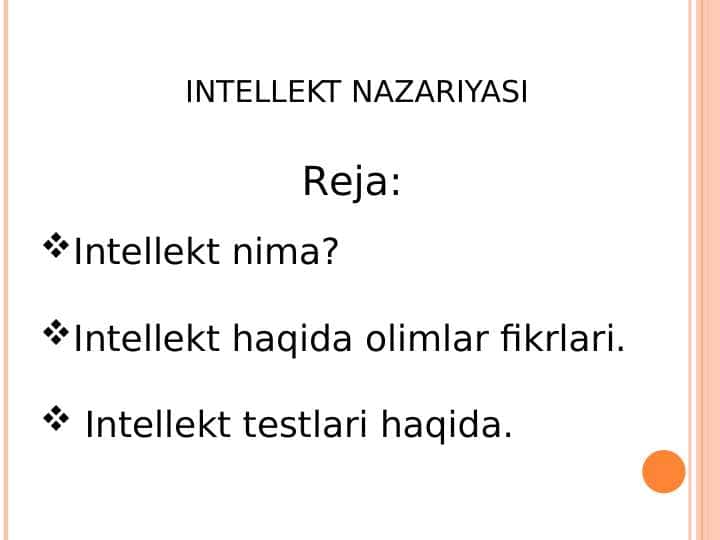 intellekt nazariyasi
