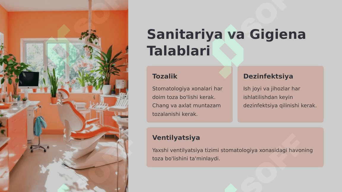 Stomatologiyada ish xavfsizligi. Statsionar bo‘limlarda ish xavfsizligi 4