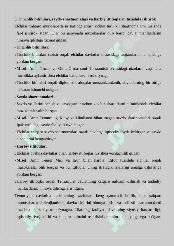 Temuriylar davlatida elchilarni tayyorlash. 7