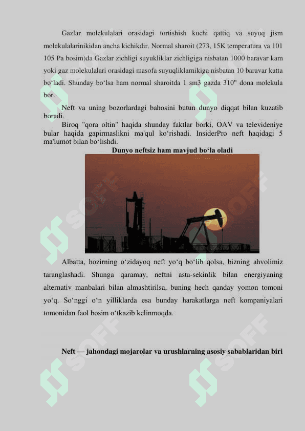 Zamonaviy neft konlaridagi ishlatiladigan qurilmalarning gaz bosimi qiymatlari 8
