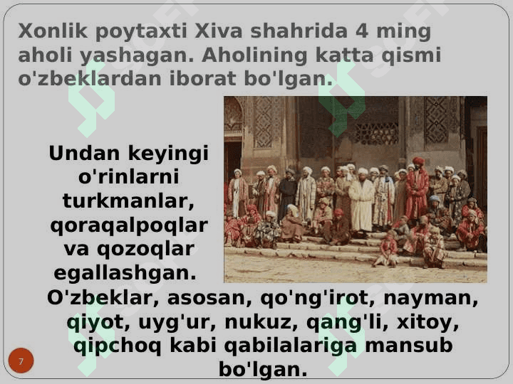 Xiva xonligining ijtimoiy iqtisodiy  va siyosiy hayoti 7