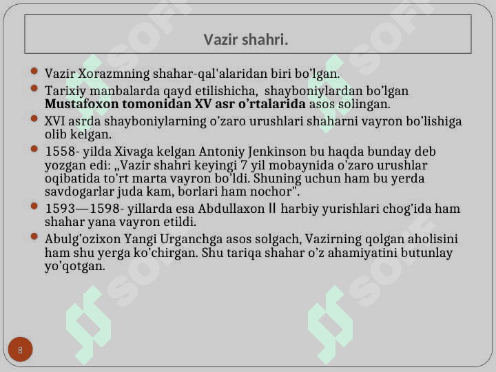 Xiva xonligining ijtimoiy iqtisodiy  va siyosiy hayoti 8