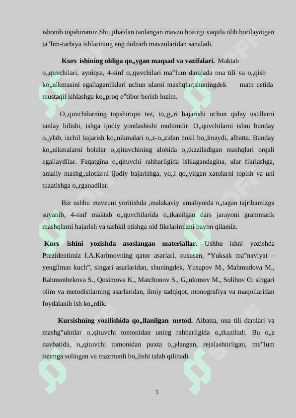1-4-sinfda fe’l yasovchi qo’shimchalar mavzusini o’rganish 5