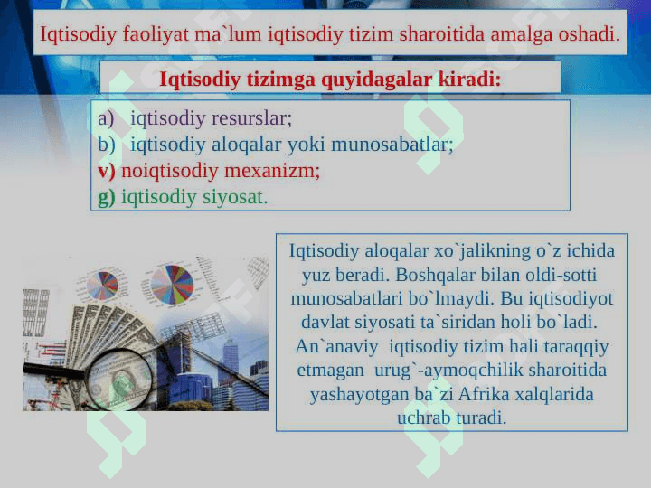 Iqtisodiyotdagi o'yinli modellar. Moliya-kredit operatsiyalarini modellashtirish. Tavakkalchilik va noaniqlik sharoitida iqtisodiy yechimlami qabul qilish usullariPPT 3