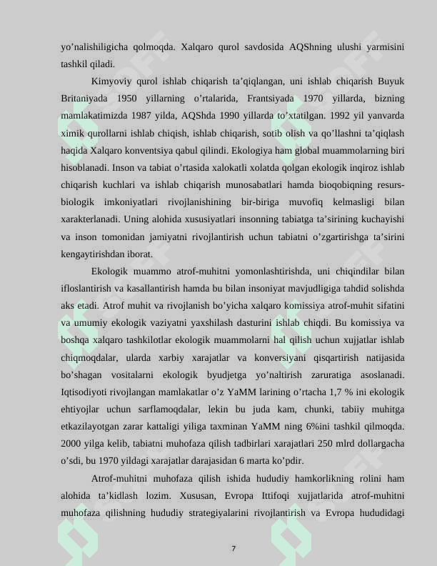 DUNYONING GLOBAL MUAMMOLARI 7