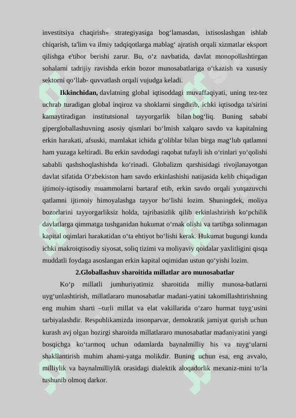 GLOBALLASHUVNING MILLIY RIVOJLANISH VA MILLATLARARO MUNOSABATLARGA TASIRI 4