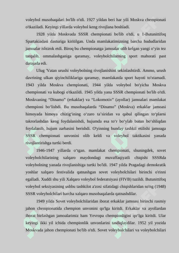 Voleybol sport to’garagiga o’quvchilarni tanlash usullari, metodlari va ular bilan mashg’ulot o’tkazish metodikasi - Islomov Asliddin 6