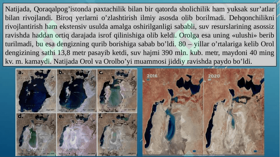 Qoraqalpog‘iston Respublikasida ekologik ahvol. 4