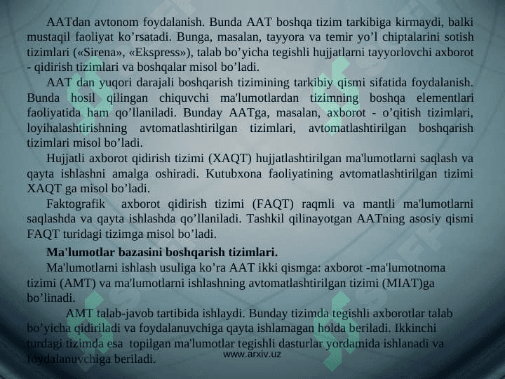 Ma'lumotlar bazalari bilan ishlash texnologiyalari 4