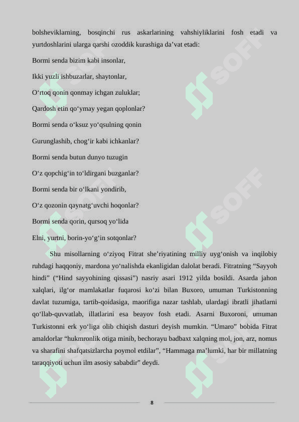 Abdurauf Fitrat hayoti va ijodi. 8