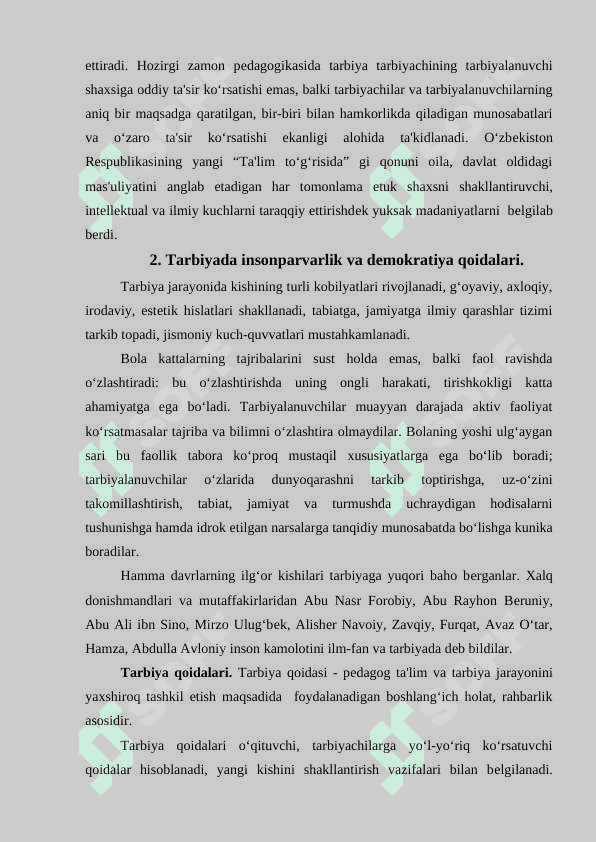 Tarbiya jarayonini mohiyati va ma’zmuni 4