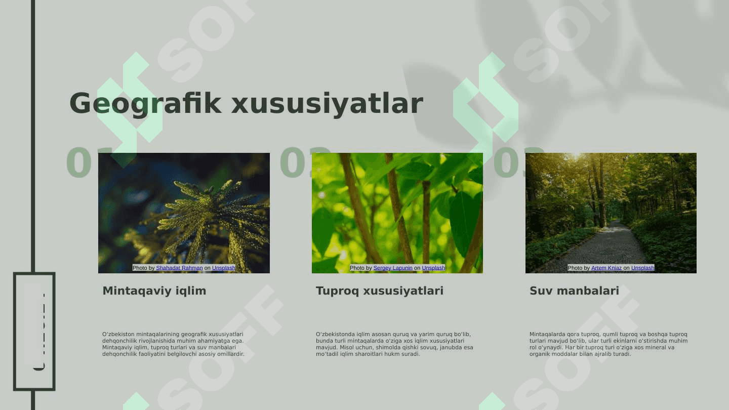 Oʻzbekistonda dehqonchilikning mintaqaviy rivojlanishi, xususiyatlari geografiyasi 5