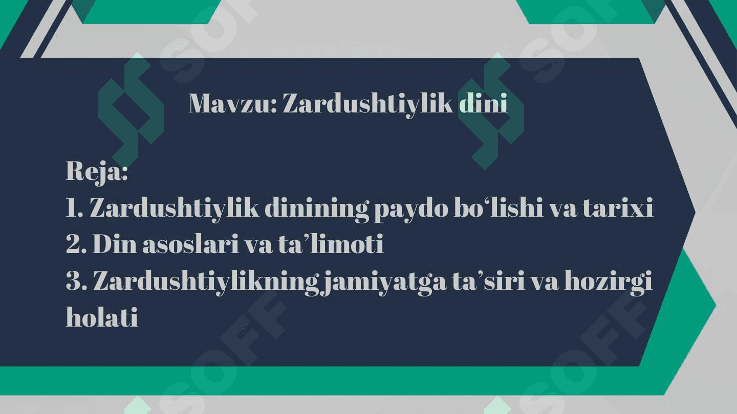 Mavzu: Zardushtiylik dini 2