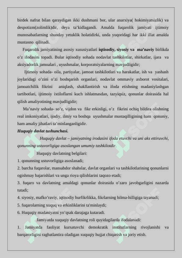 O'zbekiston Respublikasida demokratik huquqiy davlat qurish va fuqarolik jamiyatini shakllantirish sharoitida davlat funktsiyalarining o'zgarishi va yangilanishi 4