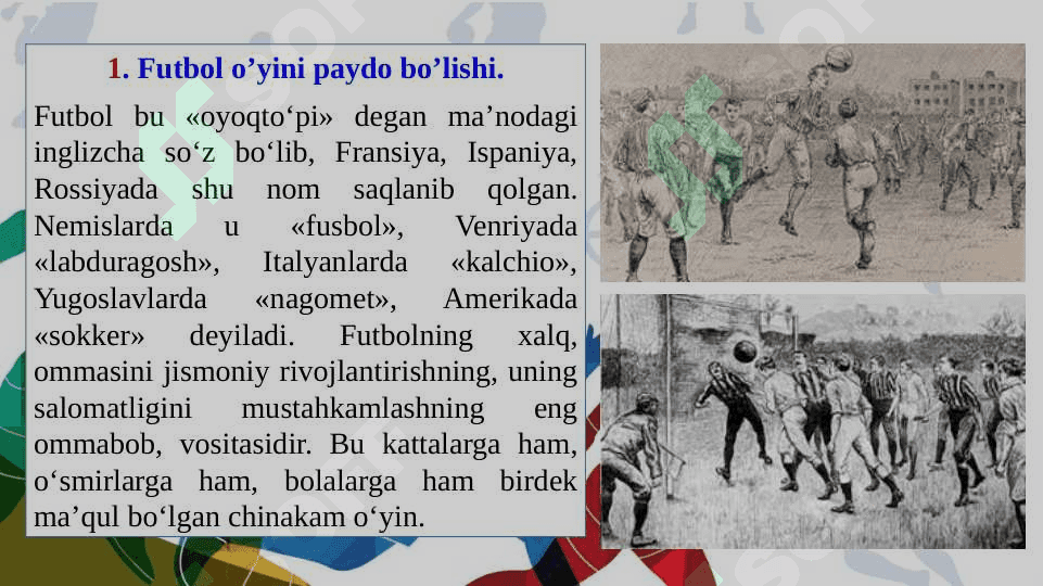 Futbol о‘yini texnikasi va taktikasining tavsifi va tasnifi 2