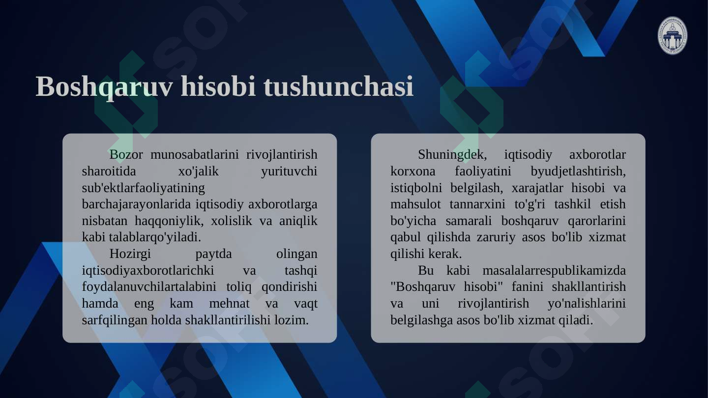 Korxonalarda boshqaruv hisobini tashkil qilish tartibi 3