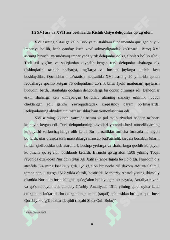 XVII asrda Usmoniylar imperiyasi 8