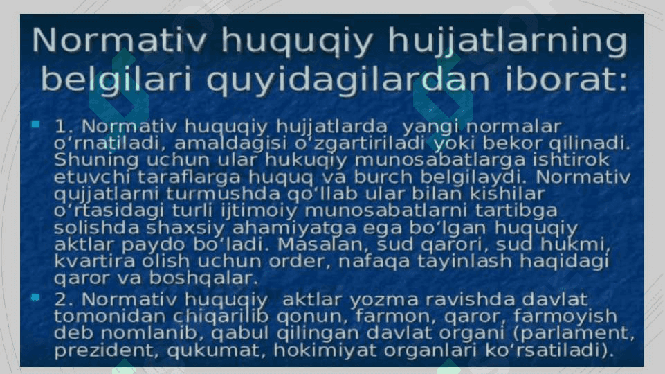 Normativ huquqiy hujjatlar turlari 8