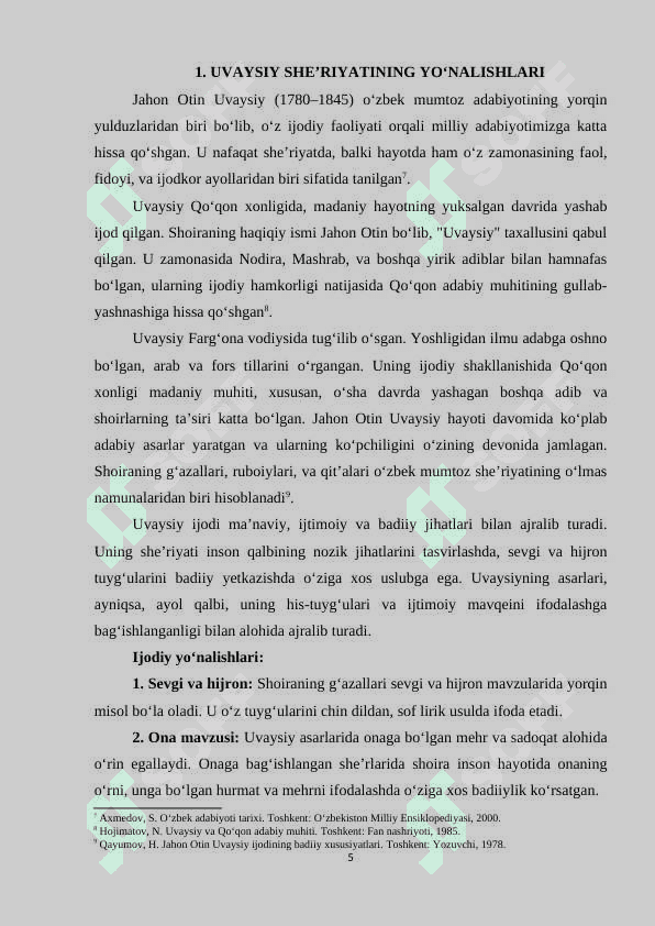 Uvaysiyning “Sog‘indim” radifli g‘azali bilan Ona mavzusida yaratilgan she’rlarning qiyosiy tahlili 5