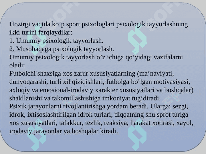 FUTBOLDA TAYYORGARLIKNING MAXSUS USLUBLARI 4