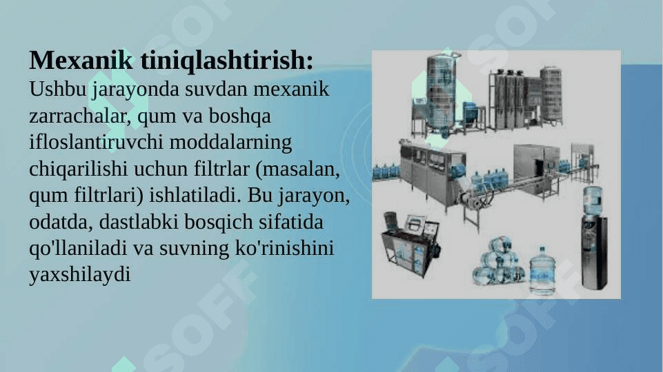 Ichimlik suvining tiniqlashtirilishi va zararsizlantirish sifatini nazorati 4